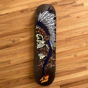 Santa Cruz 8.0 skate deck with culturally appropriative design